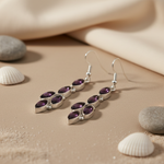 Load image into Gallery viewer, 925 Silver Amethyst Drop Earrings for Women | Gemstone Jewelry
