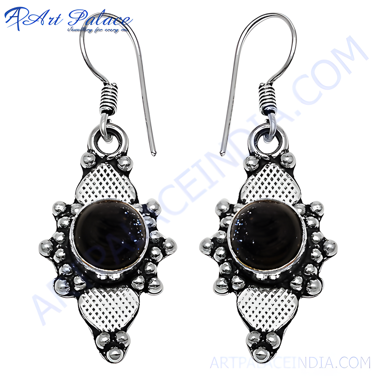 925 silver black onyx earrings for women | dangle earrings
