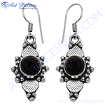 Load image into Gallery viewer, 925 Silver Black Onyx Earrings for Women | Dangle Earrings
