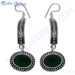 Load image into Gallery viewer, 925 Silver Green Onyx Drop Earrings for Women | Gift
