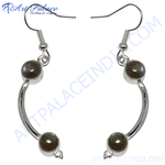 Load image into Gallery viewer, Silver Labradorite Earrings for Women | Dangle Jewelry Gift
