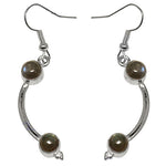 Load image into Gallery viewer, Silver Labradorite Earrings for Women | Dangle Jewelry Gift
