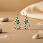 Load image into Gallery viewer, 925 Silver Teardrop Earrings with Blue Gemstone for Women
