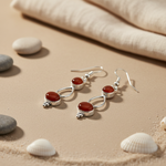 Load image into Gallery viewer, 925 Silver Carnelian Drop Earrings for Women | Gemstone Jewelry
