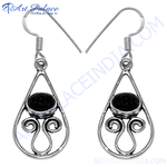 Load image into Gallery viewer, 925 Silver Blue Sandstone Teardrop Earrings for Women
