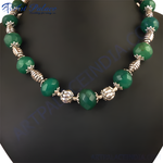 Load image into Gallery viewer, Green Agate Bead Necklace | Sterling Silver | Women&#39;s Jewelry
