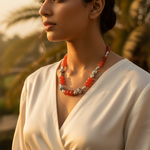 Load image into Gallery viewer, Red Carnelian Bead Necklace | 925 Silver | Women&#39;s Jewelry
