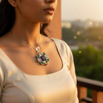 Load image into Gallery viewer, 925 Silver Multi-Gemstone Pendant | Women&#39;s Jewelry Gift
