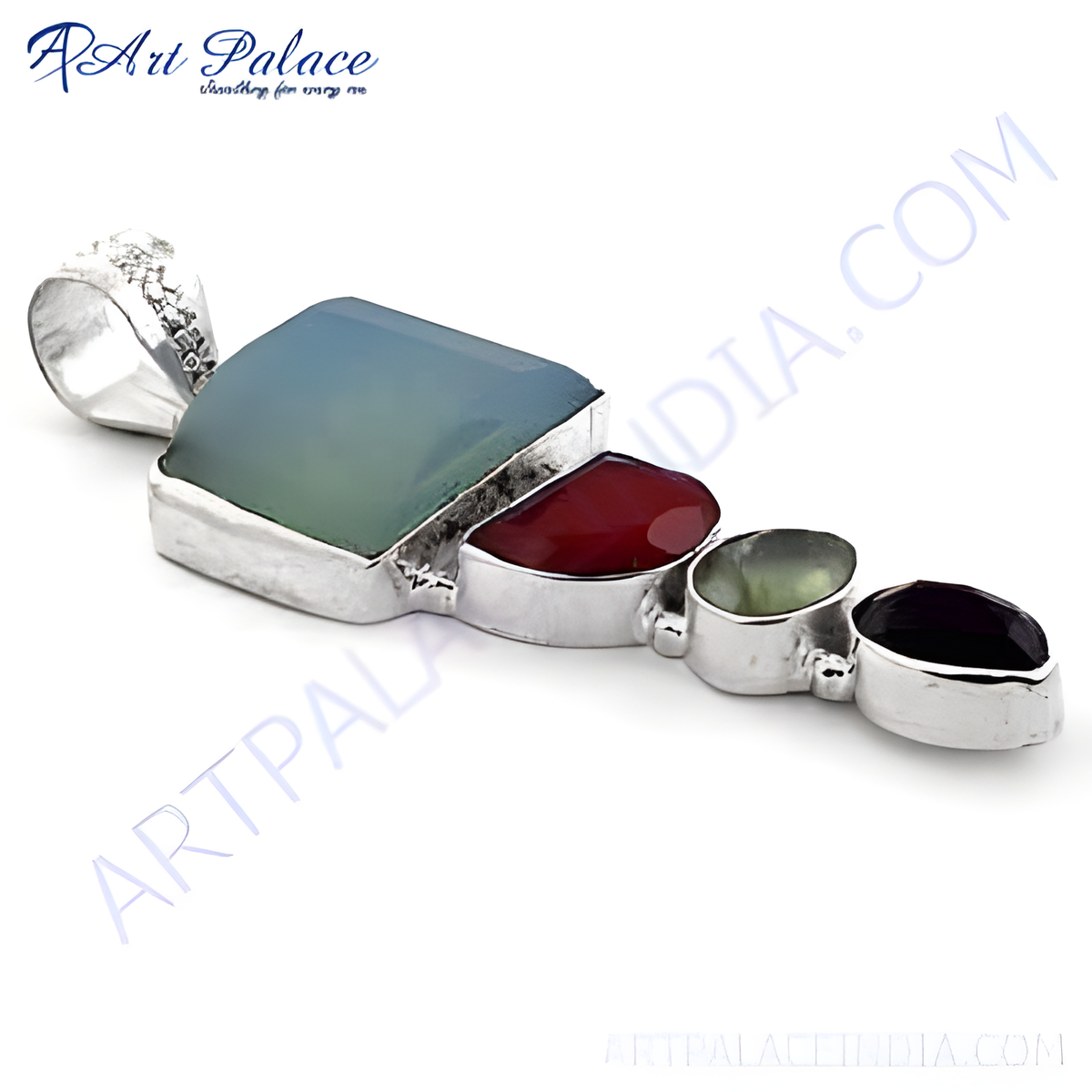 925 silver gemstone pendant necklace for women | gift jewelry