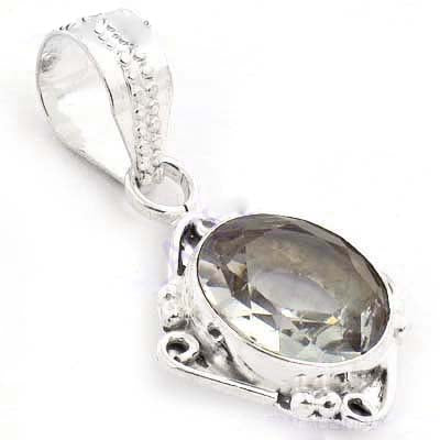 925 silver oval gemstone pendant necklace for women | gift jewelry