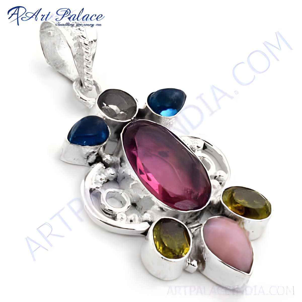 925 silver gemstone pendant for women | statement jewelry