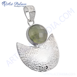 Load image into Gallery viewer, 925 Silver Green Stone Pendant for Women | Modern Jewelry
