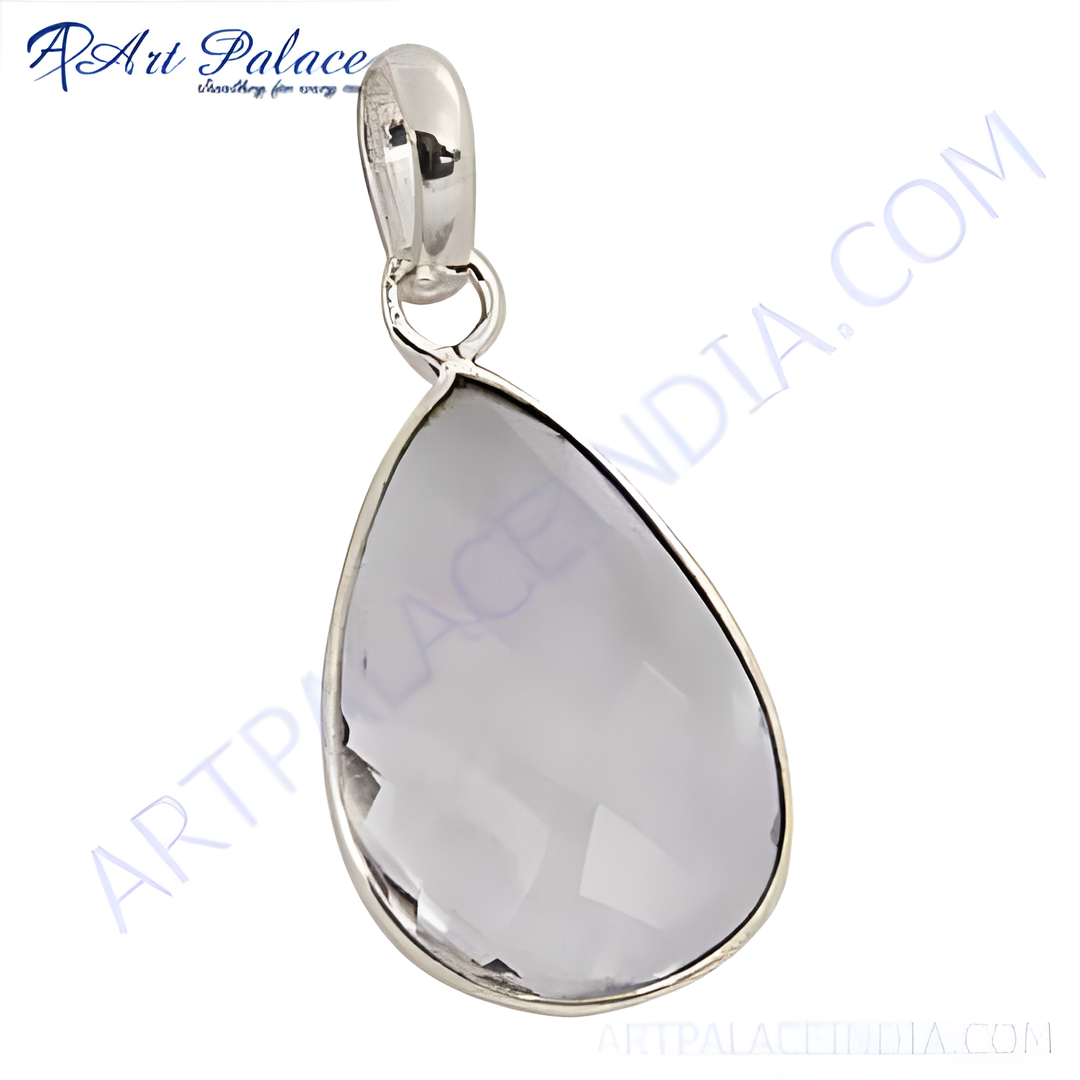 925 Silver Tear Drop Pendant | Smoky Quartz Gemstone | Women's Gift