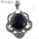Load image into Gallery viewer, 925 Sterling Silver Black Onyx Pendant for Women | Gemstone Jewelry
