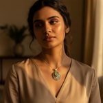 Load image into Gallery viewer, 925 Silver Green Chalcedony Pendant | Women&#39;s Oval Stone Jewelry
