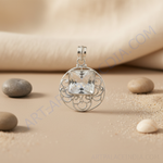 Load image into Gallery viewer, 925 sterling silver square stone pendant necklace with intricate filigree design
