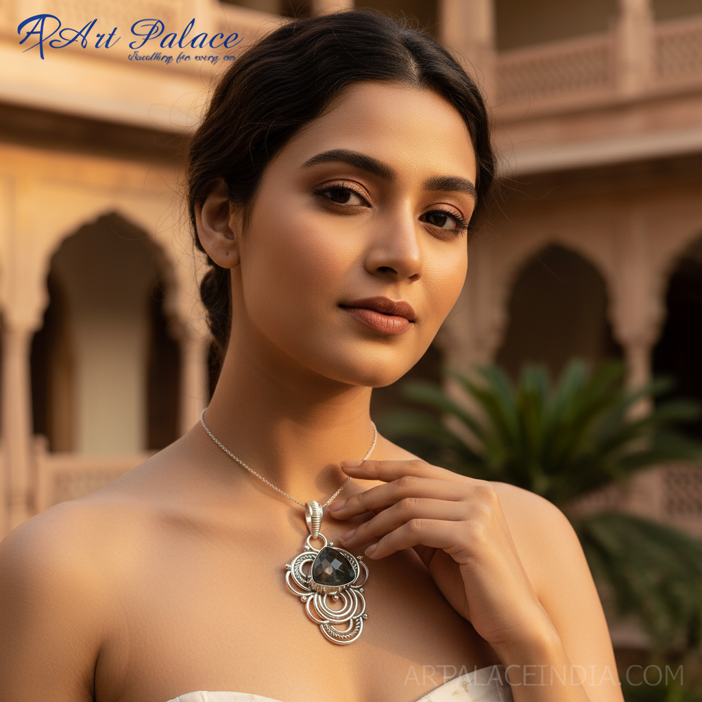 925 Silver Labradorite Pendant | Women's Stone Jewelry