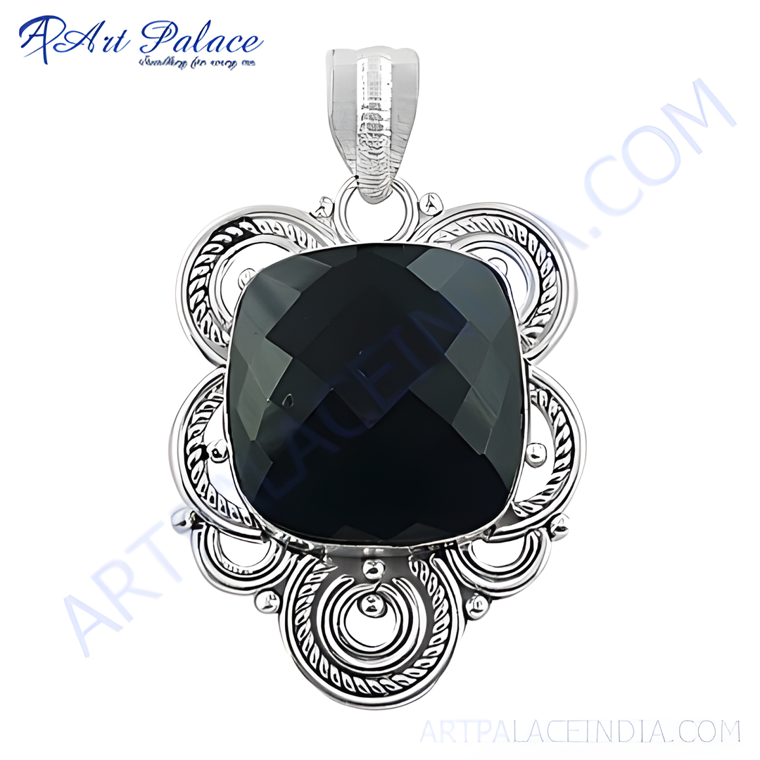 925 Silver Black Onyx Pendant for Women | Gemstone Jewelry