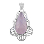 Load image into Gallery viewer, 925 Silver Rose Quartz Pendant for Women | Gemstone Jewelry
