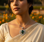 Load image into Gallery viewer, 925 Silver Green Onyx Pendant for Women | Gemstone Jewelry
