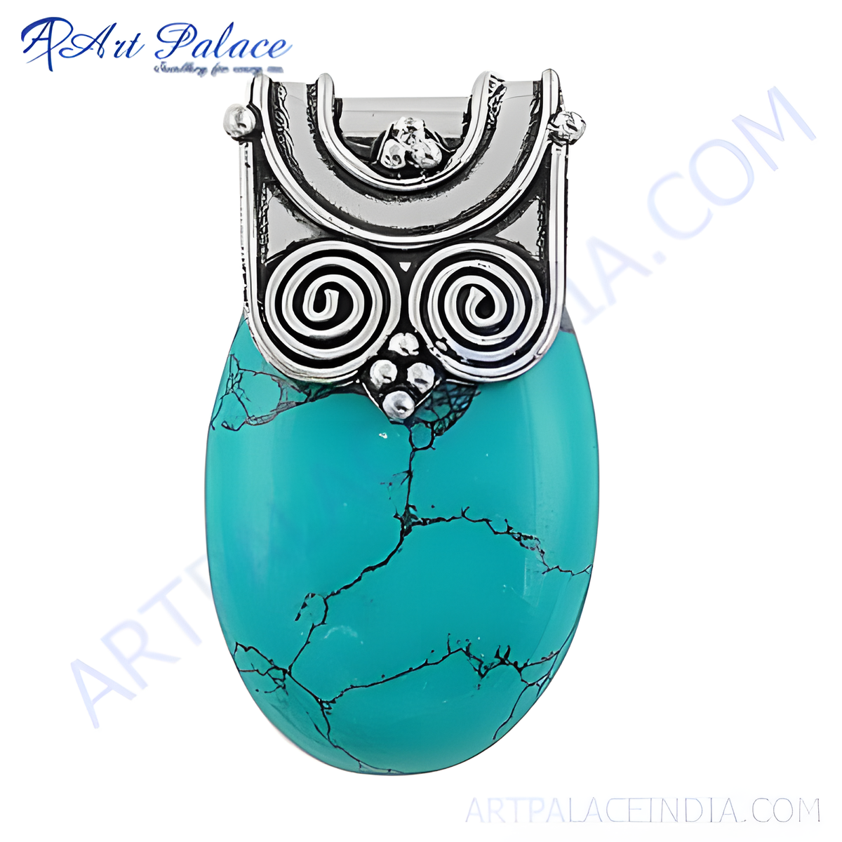 925 silver turquoise pendant for women | boho jewelry