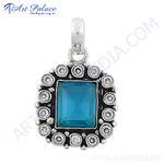 Load image into Gallery viewer, 925 Silver Blue Topaz Pendant for Women | Gemstone Jewelry
