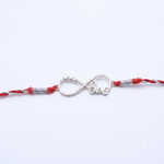 Load image into Gallery viewer, Infinity Love Rakhi for Brother in 925 Silver with Zircon
