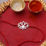 Load image into Gallery viewer, Lotus Rakhi in 925 Sterling Silver | Bracelet for Raksha Bandhan
