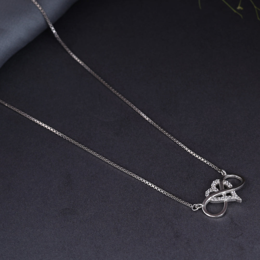 18K gold plated 925 silver mangalsutra with black beads and pear-shaped pendant.