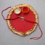 Load image into Gallery viewer, Gold Plated 925 Silver Ganesha CZ Rakhi for Brother Raksha Bandhan
