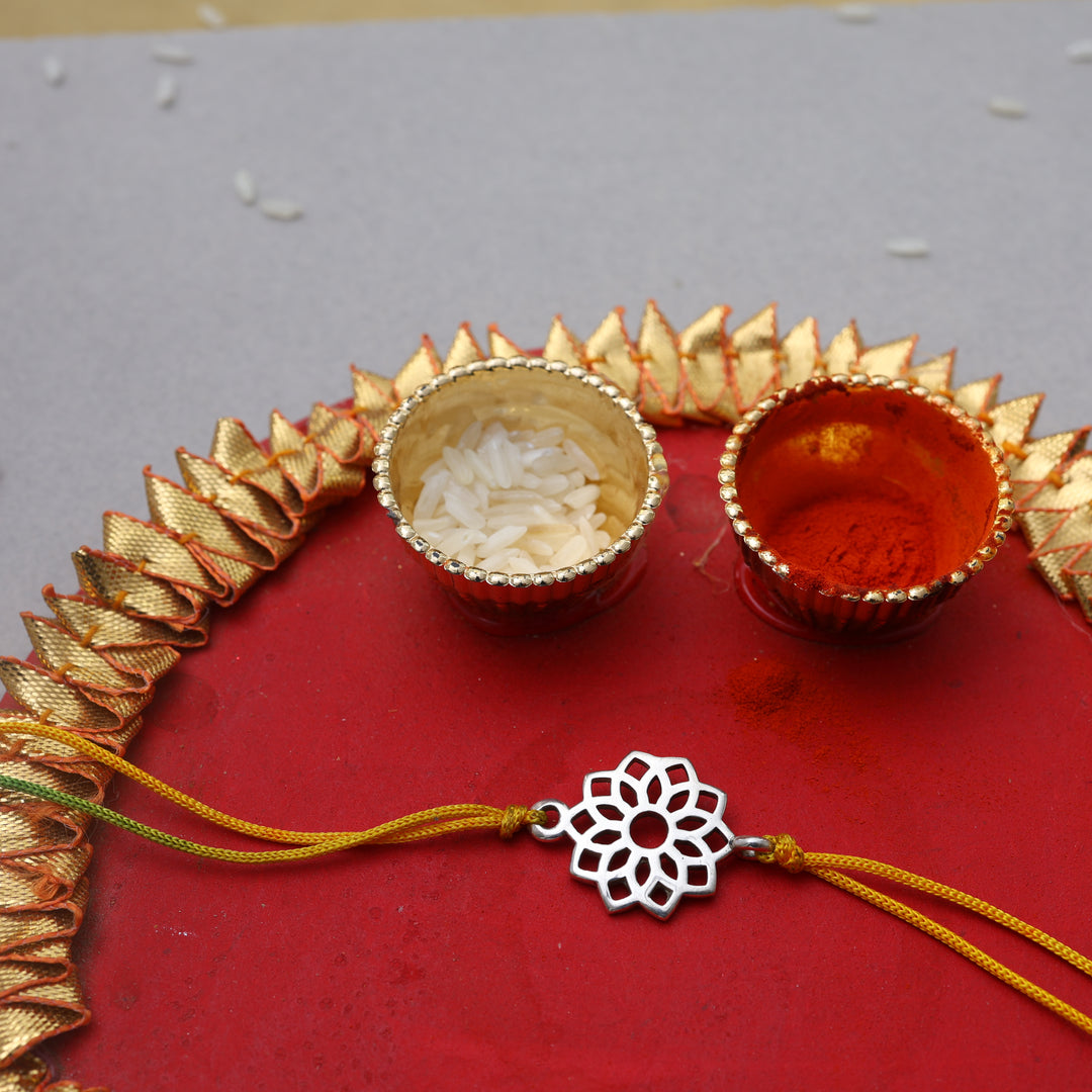 Sahasrara Chakra 925 Sterling Silver Rakhi Bracelet for Brother