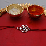 Load image into Gallery viewer, 925 Sterling Silver Pentagram Star Rakhi Bracelet for Brother
