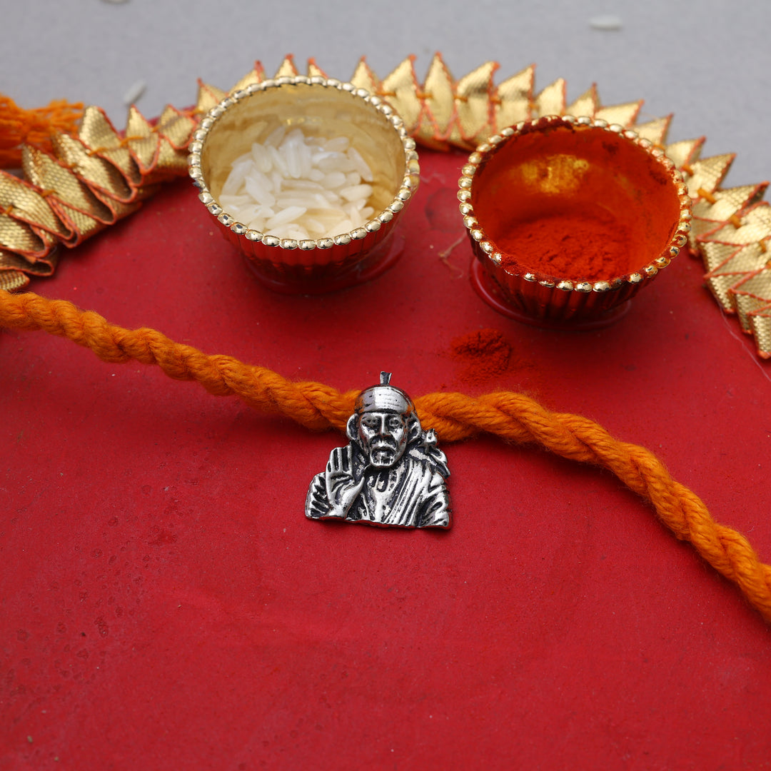 Sai Baba 925 Sterling Silver Rakhi for Brother | Raksha Bandhan