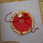 将图像加载到图库查看器中， Gold Plated 925 Silver Shiva Trishul Rakhi with CZ for Raksha Bandhan
