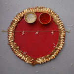 Load image into Gallery viewer, Leaf Charm Rakhi Bracelet in Gold Plated 925 Silver for Brother
