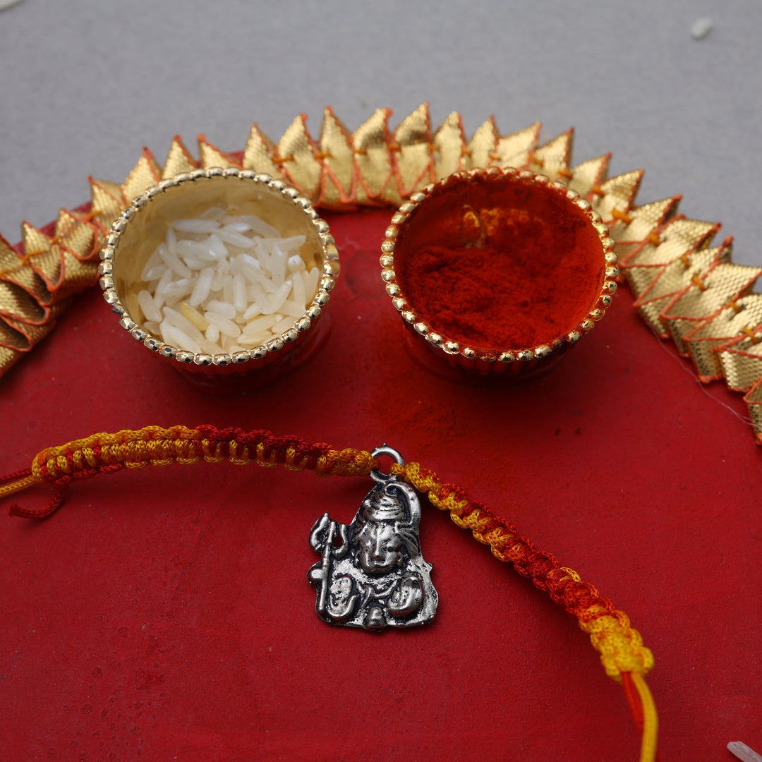 925 Sterling Silver Lord Shiva Rakhi Bracelet for Raksha Bandhan
