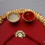 将图像加载到图库查看器中， Ganesha 925 Sterling Silver Rakhi Bracelet for Raksha Bandhan Gift
