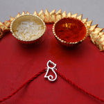 Load image into Gallery viewer, 925 Sterling Silver Ganesha Rakhi for Brother | Raksha Bandhan Gift
