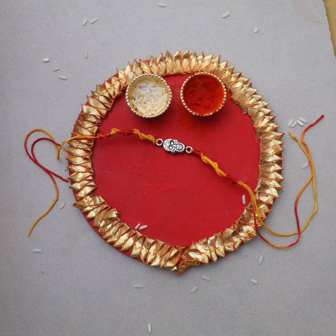 Skull Rakhi for Brother in 925 Sterling Silver for Raksha Bandhan
