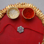Load image into Gallery viewer, Floral Mandala 925 Sterling Silver Rakhi with CZ for Brother
