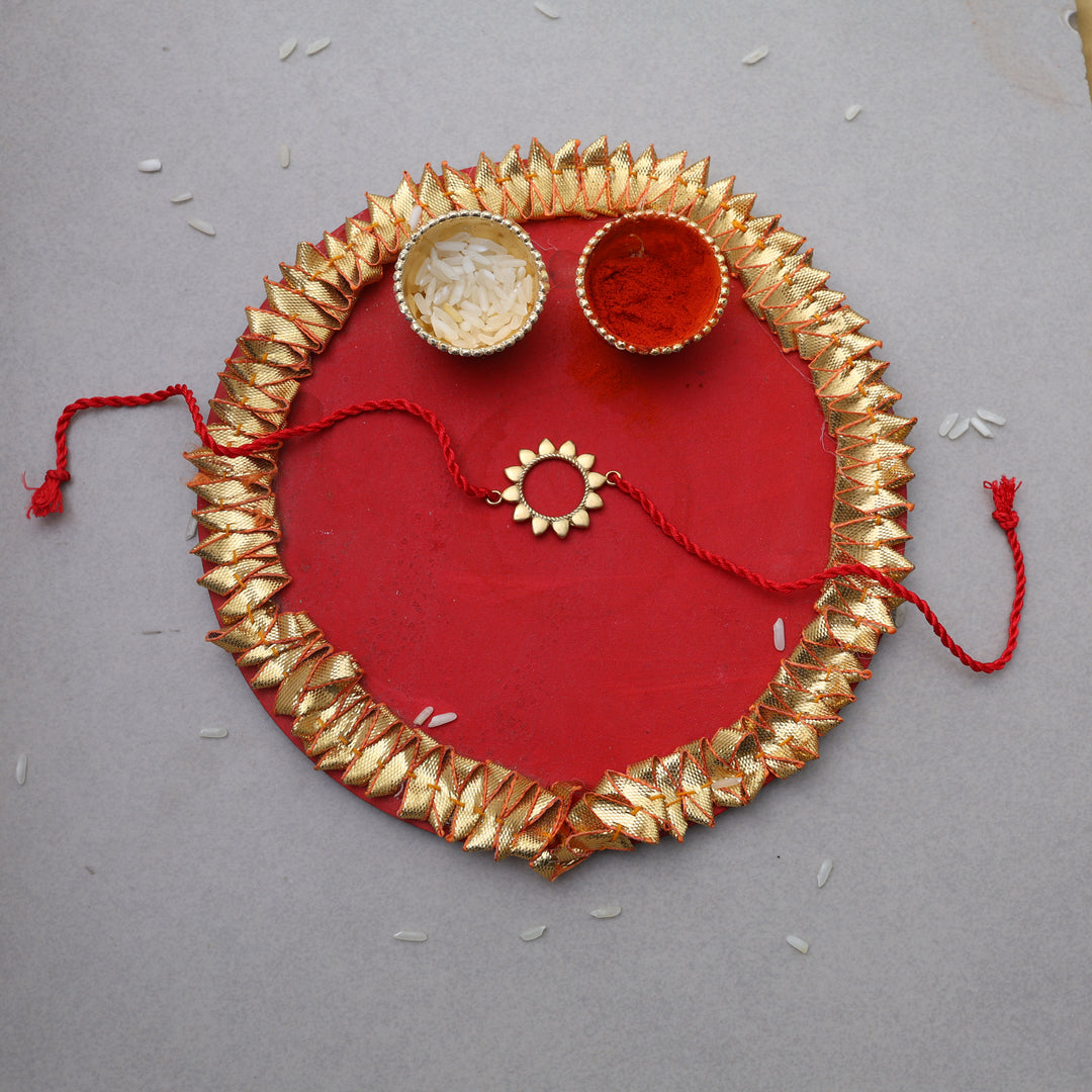 Surya Sun Gold-Plated 925 Silver Rakhi for Raksha Bandhan