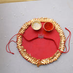 Load image into Gallery viewer, Lotus Flower 925 Silver Rakhi for Brother with Red Thread
