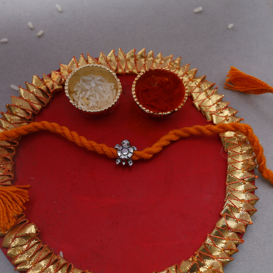 925 Sterling Silver Turtle Rakhi for Brother | Raksha Bandhan Gift