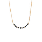 Load image into Gallery viewer, gold plating Chain Black Bead Necklace for Women | Minimalist Jewelry

