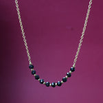 Load image into Gallery viewer, gold plating Chain Black Bead Necklace for Women | Minimalist Jewelry
