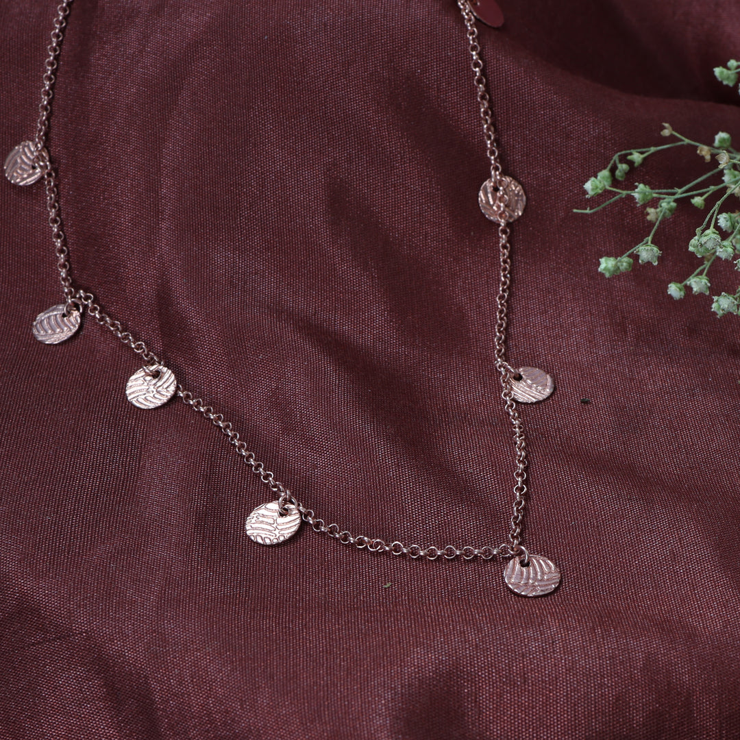 Rose gold plating Disc Chain Necklace for Women | Delicate Jewelry Gift