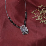 Load image into Gallery viewer, 925 Silver Black Bead Grid Pendant Necklace | Women's Jewelry
