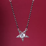 Load image into Gallery viewer, Silver Star Mangalsutra Necklace | Diamond CZ Stone | Gift for Women
