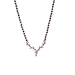 Load image into Gallery viewer, Rose gold plating Mangalsutra Necklace | Black Bead Bridal Jewelry
