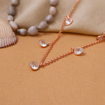 Load image into Gallery viewer, Rose gold plating CZ Cluster Necklace for Women | Dainty Jewelry

